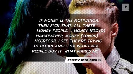 UFC 207's Ronda Rousey: Winning makes me happy, not money