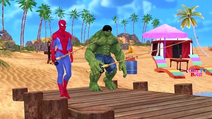 Spider_ Man Hulk Fishing Venom Attack || Spider_ Man Vs Venom Fighting || Kids For Rhymes