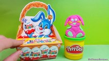 Kinder Easter Eggs Basket New Surprise Toys new- Play Doh how to make Easter bunny MsDisneyReviews