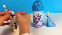 Frozen Olaf Play Doh Elsa ディズニー アナと雪の女王 アナ エルサ オラフ Surprise Eggs Huevos Sopresa