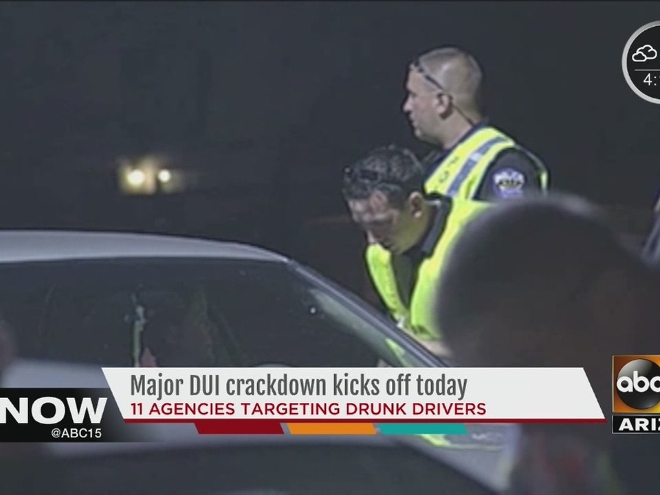 Holiday DUI enforcements begin in the Valley this weekend