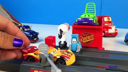 UNBOXING DISNEY CARS PART 2 - LIGHTNING MCQUEEN MIGUEL CAMINO MACK SEMI VAN CHIEF RPM PETROL PULASKI