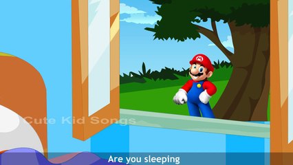 Super Mario Are You Sleeping Nursery Rhyme With Lyrics | Latest 3D Animated Rhymes For Children