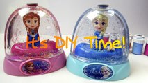 FROZEN Glitter Domes Anna and Elsa Disney Snow Domes Kit per creare una palla di neve scintillante