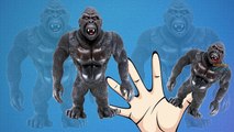 King Kong Finger Family Children Nursery Rhymes | Cartoon Animals Daddy Finger Song