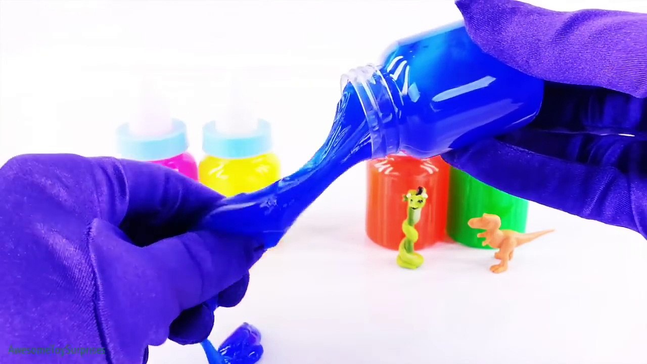 Learn Colors with Baby Bottles Clay Slime Surprise Eggs Fun Activity for Babies Kids and Toddlers