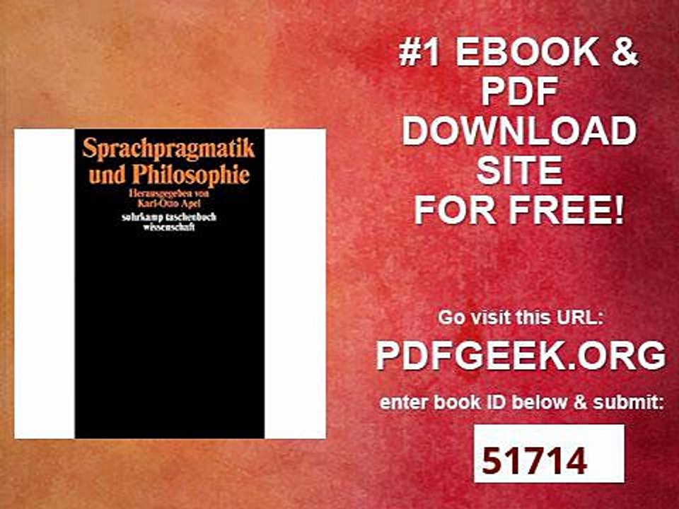 Sprachpragmatik und Philosophie (suhrkamp taschenbuch wissenschaft)