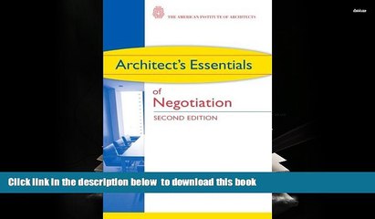 PDF [FREE] DOWNLOAD  Architect s Essentials of Negotiation READ ONLINE
