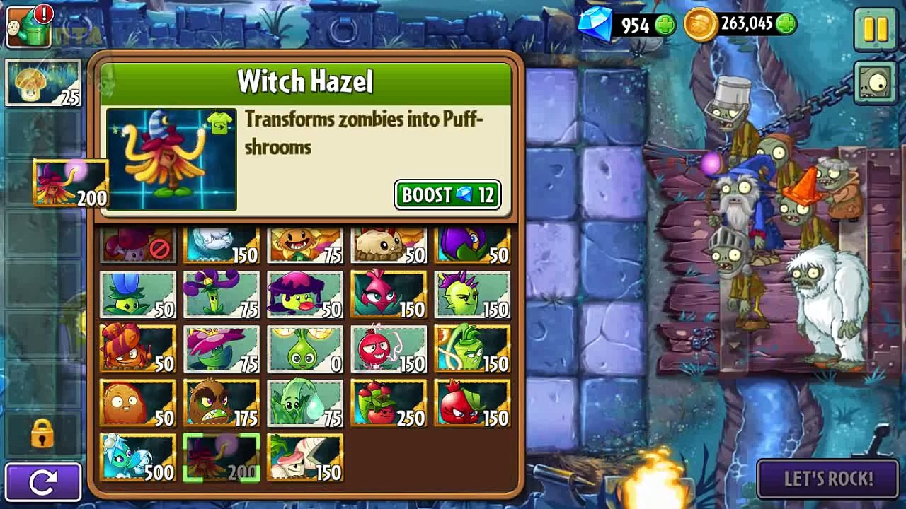 Plants vs Zombies 2 - Lawn of Doom #1: Witch Hazel new Costume | Halloween Pinata Party 10/18/2016