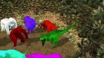 King Kong Vs Dinosaur 3D Short Movies For Children Colors Dinosaur Gorilla Tiger Songs For Kids