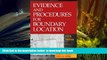 PDF [DOWNLOAD] Evidence and Procedures for Boundary Location FOR IPAD