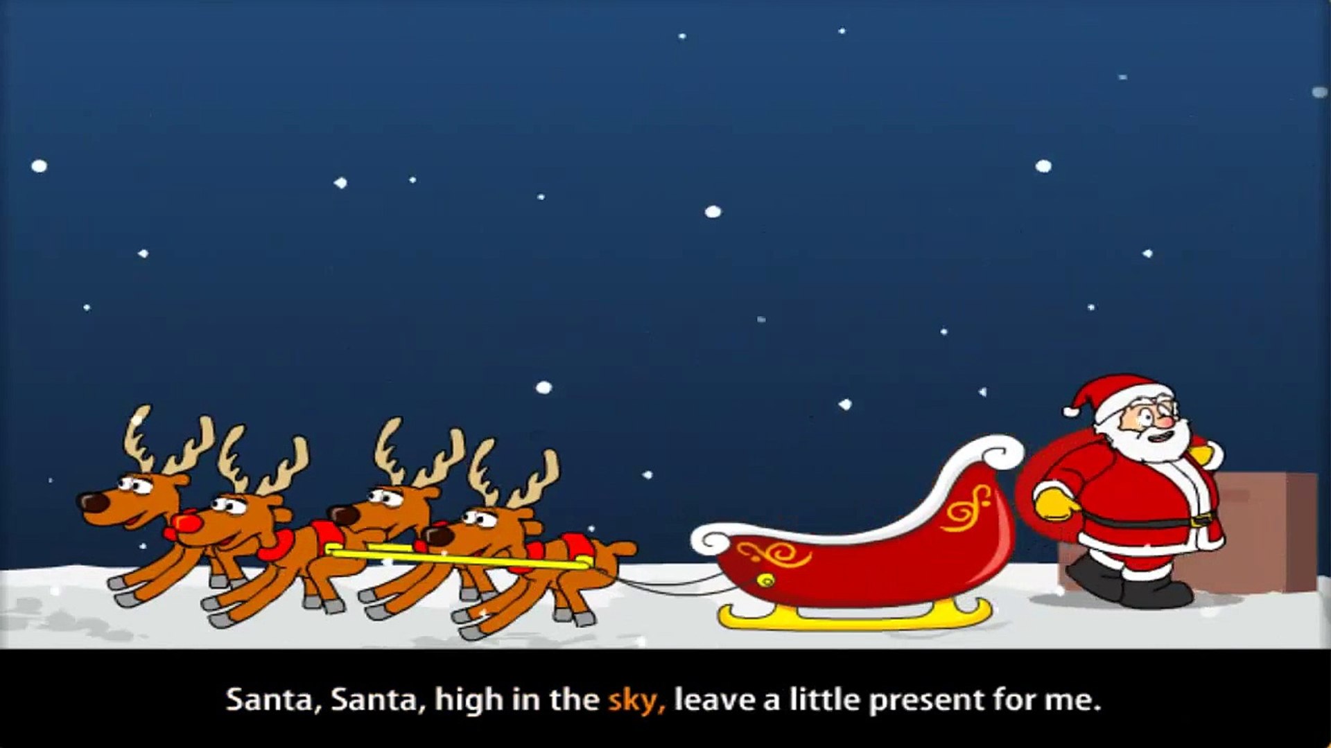 Kids Songs Santa Santa High In The Sky Kids Songs English With Lyrics
