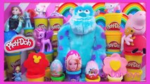 frozen barbie play doh rainbow spiderman surprise eggs disney hello kitty toys egg surprise