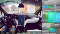 Tesla - Fully Autonomous Self-Driving Car Testing
