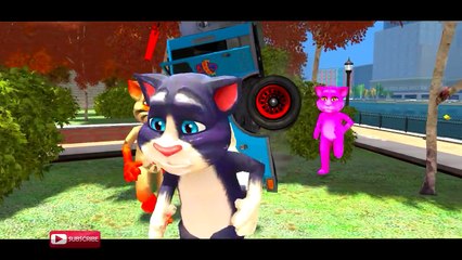 COLORS FIRE TRUCK & TALKING TOM COLORS EPIC PARTY NURSERY RHYMES SONGS FOR CHILDREN