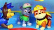 Paw Patrol Chase and Rubble with Rocky Rescue Everest and Walrus Clean Garbage and Brush Teeth