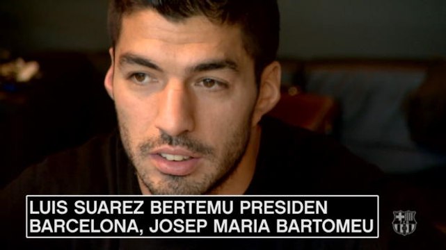 SEPAKBOLA: La Liga: Luis Suarez Resmi Perpanjang Kontrak Dengan Barcelona