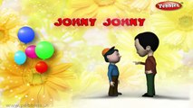 Johny Johny Yes Papa | Nursery Rhymes With Lyrics | Nursery Poems | 3D Nursery Rhymes For Children