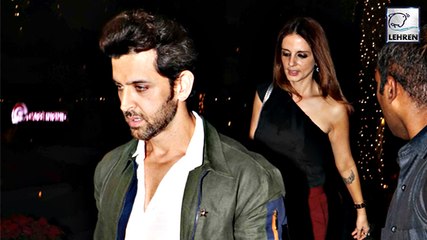 (Video) Hrithik Roshan And Sussanne TOGETHER On Secret Dinner Date With Kids