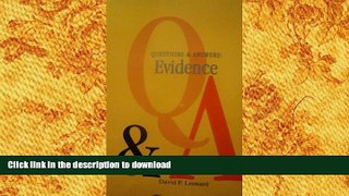 PDF [FREE] DOWNLOAD  Questions   Answers: Evidence BOOK ONLINE