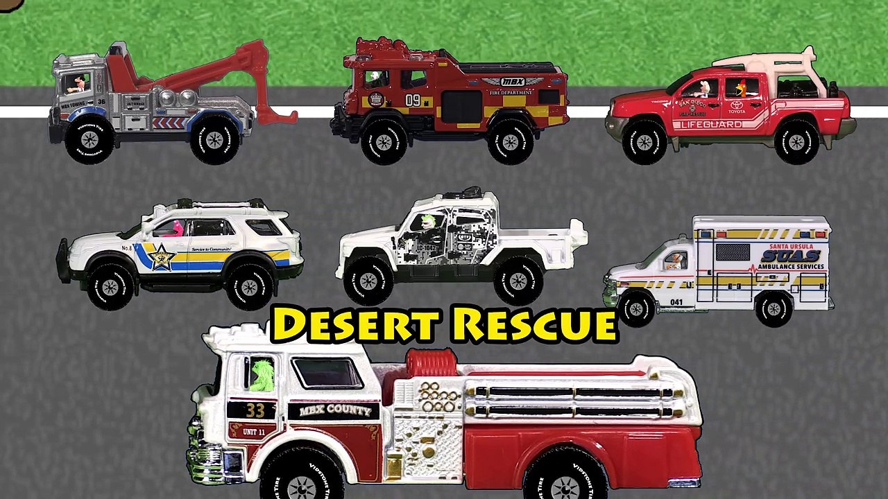 Kurtarma Taşıtlar - Matchbox Yangın Polis Ambulans Özel Kurtarma Kamyon