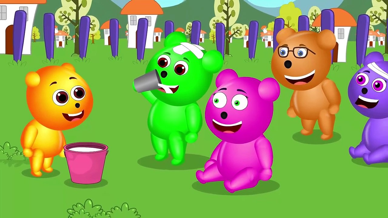 Mega Gummy bear playing with his pet cat finger family Rhyme for Kids | Gummy bear Ice cream Funny