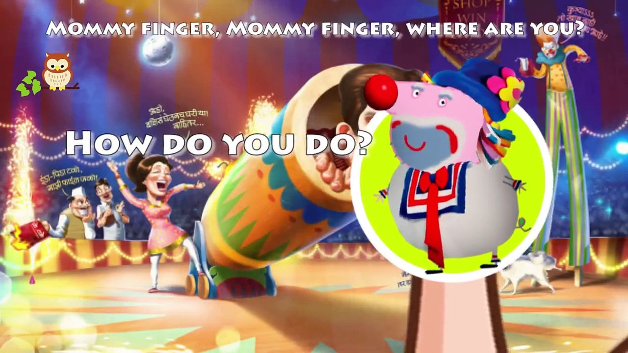 Fun Circus Peppa Pig Clown Man Family Finger Rhymes / Dedo Peppa Pig payaso Family Man