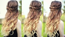 Beautiful Half Down Half Up Braided Hairstyle with curls| Half down hairstyles | Braidsandstyles12