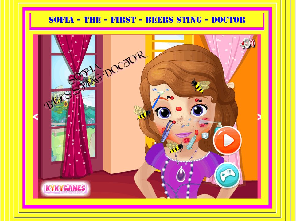 Princess-Sofia-Bees-Sting-Doctor ♥ Sofia The First Games For Girls and For Kids