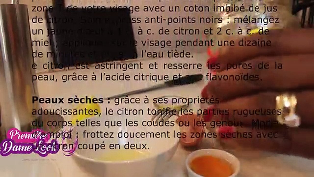 Soin de Visage  Citron, Oeuf et Miel  Pour une Belle Peau sans bouton, acné et Imperfection! FR