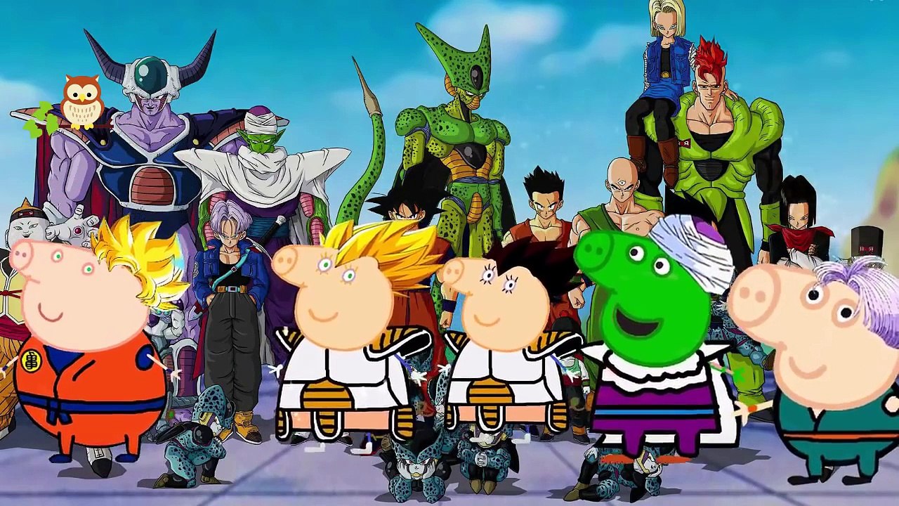 Peppa Pig Dragon Ball Daddy Fingers Painting / Family Finger Song Nursery Rhymes Lyrics