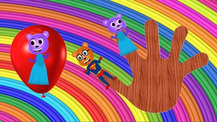 Mega Gummy bear Wet Balloons Finger Family parody