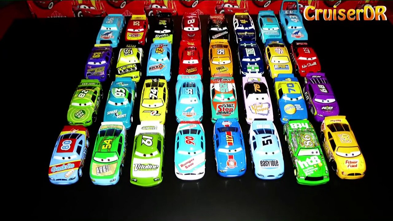 Disney Pixar Cars 32 Various Piston Cup Race Cars 1:55 Mattel