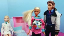 Pregnant Barbie Baby Birth Story 1 DisneyCarToys and Disney Frozen Elsa and Prince Hans Hospital