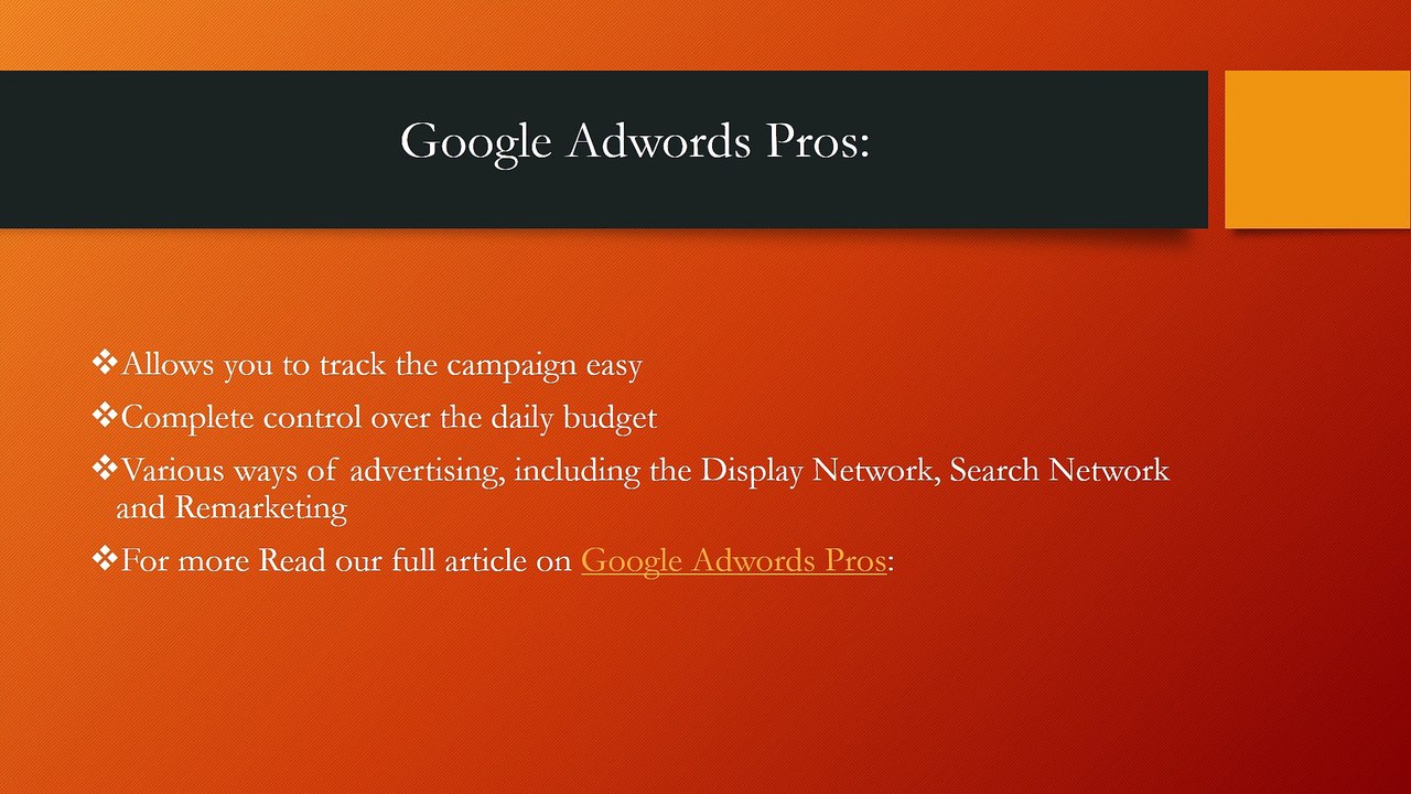 Google Adwords vs Facebook Ads - pros and cons