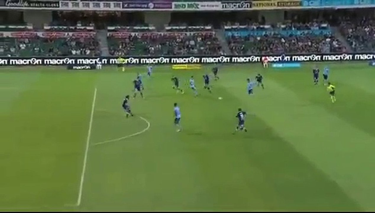 Goal Brosque A. (1-1)Perth Glory vs Sydney FC, Australian A-League 17-12-2016