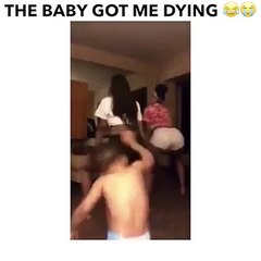 This baby steals 2 girls twerk - The most funny videobomb