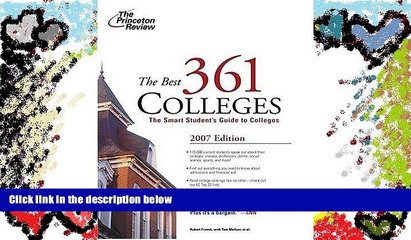 Price The Best 361 Colleges, 2007 Edition (College Admissions Guides) Princeton Review For Kindle