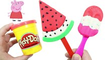 [peppa pig funny toys] easy to clay play doh popsicle ice cream locorice set toys