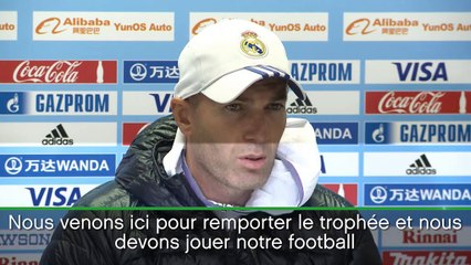 CdM Clubs - Zidane : "Une compétition importante pour nous"