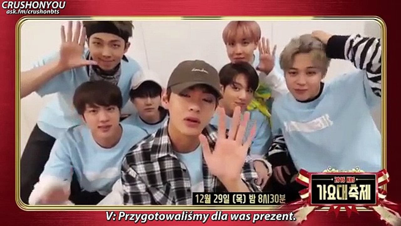 [POLSKIE NAPISY] 161215 "Dzyń dzyń~! Prezent niespodzianka od #BTS ❤️" (KBS Gayo Daechukje)
