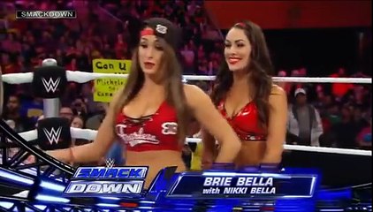 ( AJ Lee dressed as Nikki Bella ) AJ Lee Vs Brie Bella