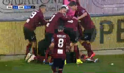 Riccardo Gagliolo own goal - Salernitana Calcio 1-1 Carpi - (17/12/2016)