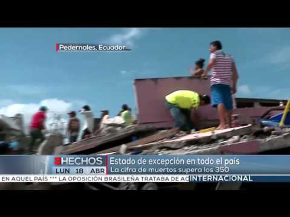 Muere estadounidense en el sismo de Ecuador