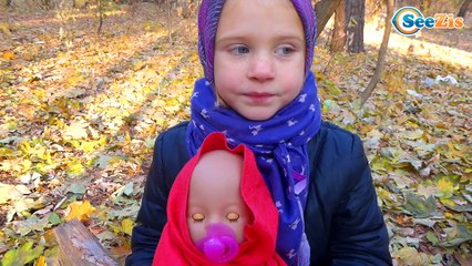 ✔ Беби Борн и Маша прогулка по осеннему лесу. Doll Baby Born with Masha a walk in the forest ✔