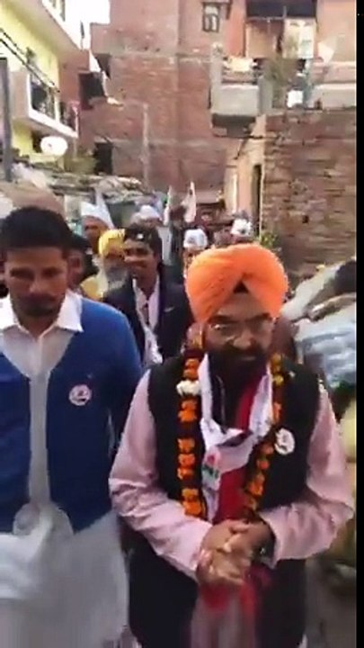 Aap Candidate Kanwar Sandhu Padyatra nayagaon