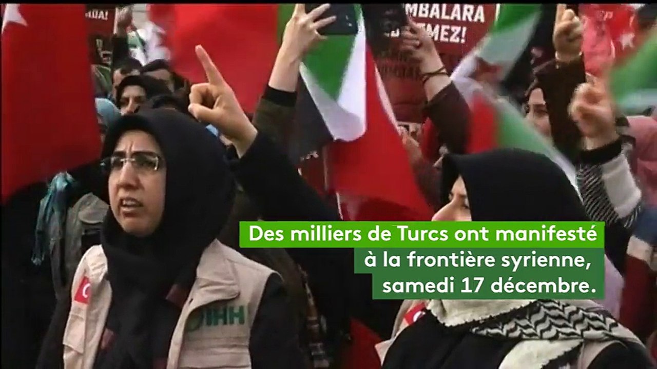 Des milliers de Turcs manifestent près de la frontière syrienne contre le siège d'Alep-Est