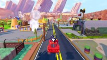 BLACK SPIDERMAN & SPIDERMAN Driving Disney Cars Pixar Lightning McQueen & Tow Mater   Nursery Rhymes