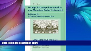 Download [PDF]  Foreign Exchange Intervention as a Monetary Policy Instrument: Evidence for