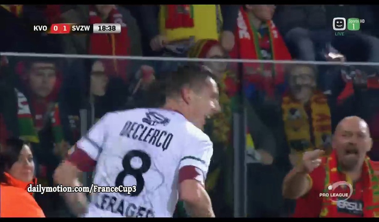 Lukas Lerager Goal HD - Oostende 0-1 Waregem - 17.12.2016